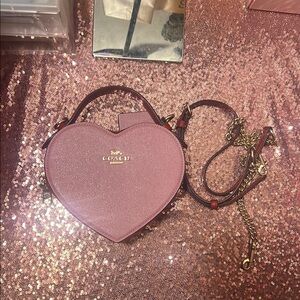 Coach Pink Heart-Shaped Crossbody Bag
